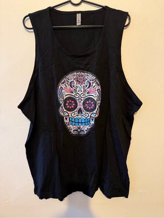 Next Level Apparel Tops - Next Level Apparel Black sugar skull tank top